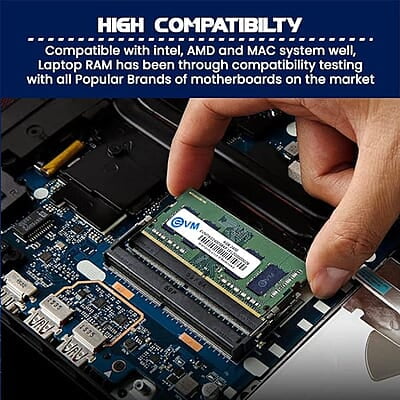 EVM 4GB DDR4 2400MHz So-DIMM Laptop Memory Ram (EVMT4G2400S84P) EVM 4GB DDR4 2400MHz So-DIMM Laptop Memory Ram (EVMT4G2400S84P)