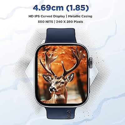 GIZMORE Cloud 1.85(4.69) cm IPS Large Display | AI Voice Assistant | Privacy Lock | Multiple Sport Modes| Bluetooth Calling Smartwatch (Blue) GIZMORE Cloud 1.85(4.69) cm IPS Large Display | AI Voice Assistant | Privacy Lock | Multiple Sport Modes| Bluetooth Calling Smartwatch (Blue)