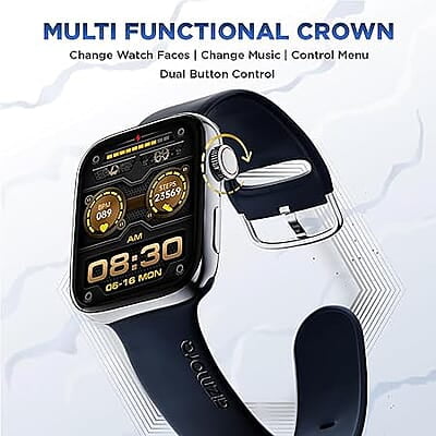GIZMORE Cloud 1.85(4.69) cm IPS Large Display | AI Voice Assistant | Privacy Lock | Multiple Sport Modes| Bluetooth Calling Smartwatch (Blue) GIZMORE Cloud 1.85(4.69) cm IPS Large Display | AI Voice Assistant | Privacy Lock | Multiple Sport Modes| Bluetooth Calling Smartwatch (Blue)