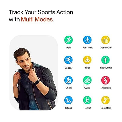 Ambrane Edge Smartwatch with 500 Nits Brightness (4.2cm) Full-Touch LucidDisplay™, Real-Time Health Monitoring, SpO2, Heart Rate, Stress Tracking, Multiple Sports Modes & 7-Day Battery (Raven Black) Ambrane Edge Smartwatch with 500 Nits Brightness (4.2cm) Full-Touch LucidDisplay™, Real-Time Health Monitoring, SpO2, Heart Rate, Stress Tracking, Multiple Sports Modes & 7-Day Battery (Raven Black)