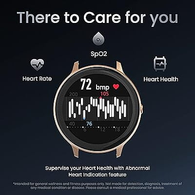 Ambrane Fitshot Sphere Round Smart Watch (Pearl Pink) Ambrane Fitshot Sphere Round Smart Watch (Pearl Pink)