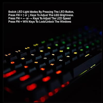 Ant Esports MK3400 V3 Pro Mechanical Gaming Keyboard, RGB 104 Keys Ultra-Slim LED Backlit USB Wired Keyboard with Blue Switch, Durable Keycaps/Anti-Ghosting/Spill-Resistant Mechanical Keyboard for PC Ant Esports MK3400 V3 Pro Mechanical Gaming Keyboard, RGB 104 Keys Ultra-Slim LED Backlit USB Wired Keyboard with Blue Switch, Durable Keycaps/Anti-Ghosting/Spill-Resistant Mechanical Keyboard for PC