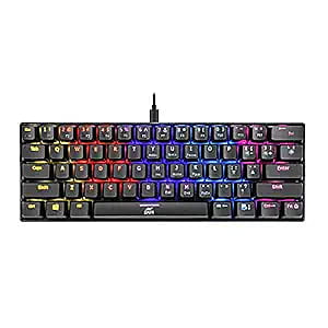 Ant Esports MK1200 Mini Wired Mechanical Gaming Keyboard with RGB Backlit Lighting and 60% Compact Form Factor - Red Switch Ant Esports MK1200 Mini Wired Mechanical Gaming Keyboard with RGB Backlit Lighting and 60% Compact Form Factor - Red Switch