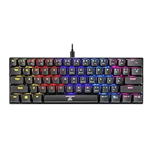 Ant Esports MK1200 Mini Wired Mechanical Gaming Keyboard with RGB Backlit Lighting and 60% Compact Form Factor - Red Switch Ant Esports MK1200 Mini Wired Mechanical Gaming Keyboard with RGB Backlit Lighting and 60% Compact Form Factor - Red Switch