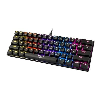 Ant Esports MK1200 Mini Wired Mechanical Gaming Keyboard with RGB Backlit Lighting and 60% Compact Form Factor - Red Switch Ant Esports MK1200 Mini Wired Mechanical Gaming Keyboard with RGB Backlit Lighting and 60% Compact Form Factor - Red Switch