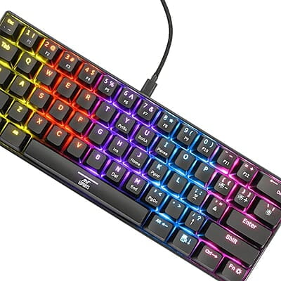Ant Esports MK1200 Mini Wired Mechanical Gaming Keyboard with RGB Backlit Lighting and 60% Compact Form Factor - Red Switch Ant Esports MK1200 Mini Wired Mechanical Gaming Keyboard with RGB Backlit Lighting and 60% Compact Form Factor - Red Switch