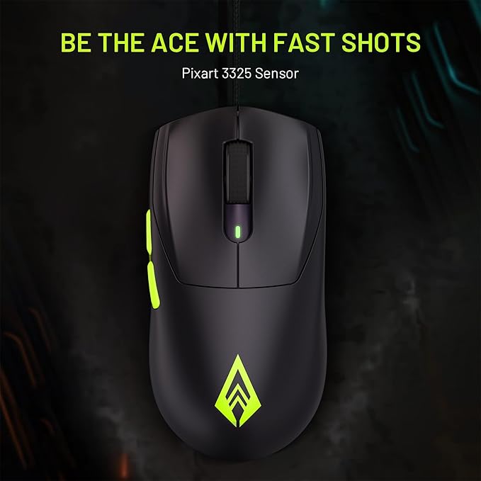 Archer Tech Lab Recurve 600 Wireless Gaming Mouse, Three Mode Connectivity (2.4G/Bluetooth/Wired), Adjustable 10000 DPI and 7 Buttons, 8 RGB Modes, Pi Archer Tech Lab Recurve 600 Wireless Gaming Mouse, Three Mode Connectivity (2.4G/Bluetooth/Wired), Adjustable 10000 DPI and 7 Buttons, 8 RGB Modes, Pi
