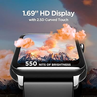 boAt Wave Call Smart Watch with Bluetooth Calling, 1.69” HD Display with 550 NITS & 70% Color Gamut, 150+ Watch Faces, Multi-Sport Modes,HR,SpO2, IP68 boAt Wave Call Smart Watch with Bluetooth Calling, 1.69” HD Display with 550 NITS & 70% Color Gamut, 150+ Watch Faces, Multi-Sport Modes,HR,SpO2, IP68