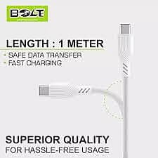BOLTE BCP-21 Single Pin Type C Data / Charging Cable (1 m, White) BOLTE BCP-21 Single Pin Type C Data / Charging Cable (1 m, White)