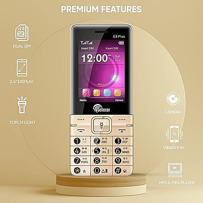 Cellecor E8 Plus Rose Gold Dual Sim Mobile Phone Cellecor E8 Plus Rose Gold Dual Sim Mobile Phone