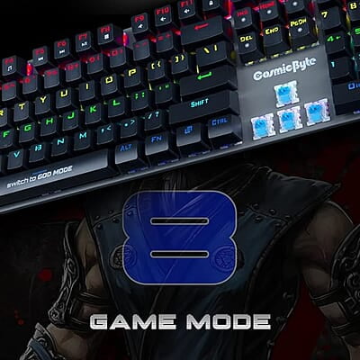Cosmic Byte CB-GK-28 Vanth Mechanical Keyboard Upgraded with Swappable Outemu Red Switches and Rainbow LED