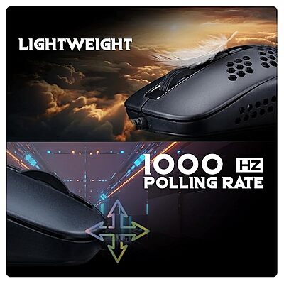 Cosmic Byte Orcus RGB Honeycomb Gaming USB Mouse with Software, New Upgraded, 12800DPI, Instant 825 Sensor, Ultra Lightweight 74Grams, Braided Cable Cosmic Byte Orcus RGB Honeycomb Gaming USB Mouse with Software, New Upgraded, 12800DPI, Instant 825 Sensor, Ultra Lightweight 74Grams, Braided Cable