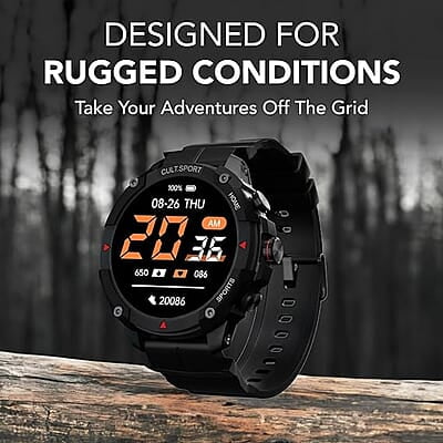 cult.sport Ranger XR 1.43" AMOLED Smartwatch,Outdoor Rugged Smartwatch for Men, 850 NITS, Always On Display, Bluetooth Calling, 420mAh Battery, Sports cult.sport Ranger XR 1.43" AMOLED Smartwatch,Outdoor Rugged Smartwatch for Men, 850 NITS, Always On Display, Bluetooth Calling, 420mAh Battery, Sports