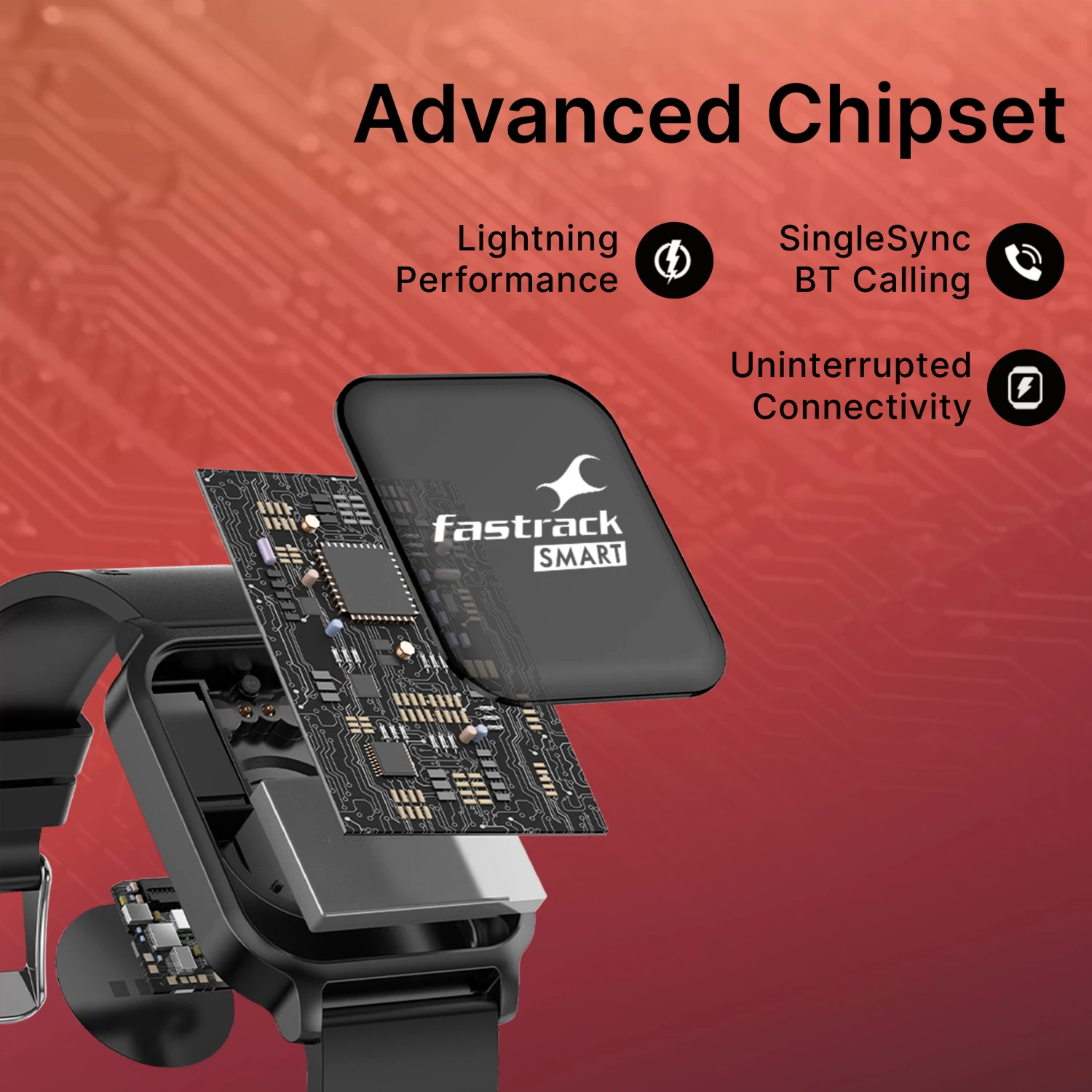 Fastrack Revoltt 1 83 Display BT Calling Fastcharge smart watch Fastrack Revoltt 1 83 Display BT Calling Fastcharge smart watch