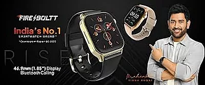 Fire-Boltt Rise BT Calling 47mm (1.85), Voice Assistance & 123 Sports Single BT Connection Smartwatch (Gold Black Strap, Free Size) Fire-Boltt Rise BT Calling 47mm (1.85), Voice Assistance & 123 Sports Single BT Connection Smartwatch (Gold Black Strap, Free Size)