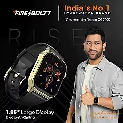 Fire-Boltt Rise BT Calling 47mm (1.85), Voice Assistance & 123 Sports Single BT Connection Smartwatch (Gold Black Strap, Free Size) Fire-Boltt Rise BT Calling 47mm (1.85), Voice Assistance & 123 Sports Single BT Connection Smartwatch (Gold Black Strap, Free Size)