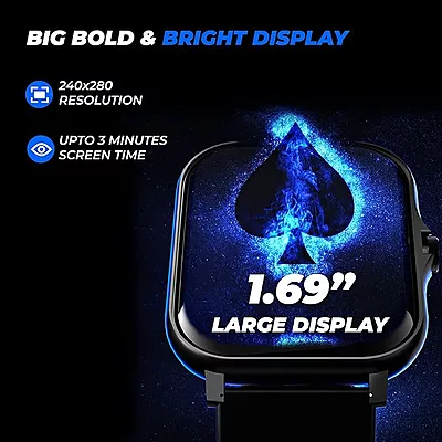 Hammer Ace 1.69" Bluetooth Calling Smart Watch with Call Function Dial Pad, Speaker, SpO2, HR, Sleep Monitor, Multiple Sports Mode Hammer Ace 1.69" Bluetooth Calling Smart Watch with Call Function Dial Pad, Speaker, SpO2, HR, Sleep Monitor, Multiple Sports Mode