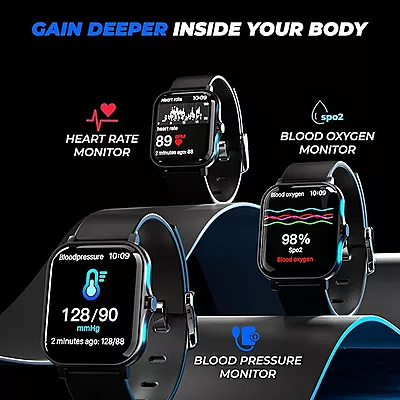 Hammer Ace 1.69" Bluetooth Calling Smart Watch with Call Function Dial Pad, Speaker, SpO2, HR, Sleep Monitor, Multiple Sports Mode Hammer Ace 1.69" Bluetooth Calling Smart Watch with Call Function Dial Pad, Speaker, SpO2, HR, Sleep Monitor, Multiple Sports Mode