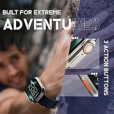 HAMMER Active 2.0 1.95" Display Bluetooth Calling Smart Watch with Metal Body, in-Built Games, Wireless Charging, AOD, 600 NITS Brightness (Blue) HAMMER Active 2.0 1.95" Display Bluetooth Calling Smart Watch with Metal Body, in-Built Games, Wireless Charging, AOD, 600 NITS Brightness (Blue)