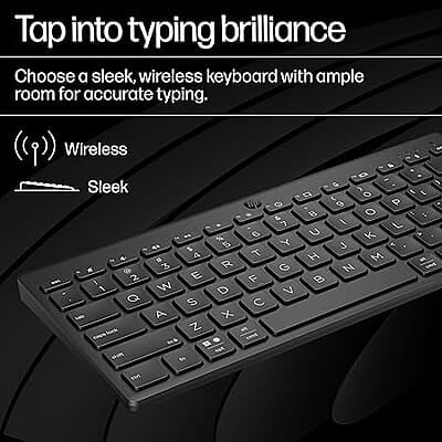 HP 350 Compact Multi-Device Bluetooth Wireless Keyboard; Spill Resistant; Swift Pair; OS Auto-Detection, LED Indicator, Battery Life Up to 24 Months HP 350 Compact Multi-Device Bluetooth Wireless Keyboard; Spill Resistant; Swift Pair; OS Auto-Detection, LED Indicator, Battery Life Up to 24 Months