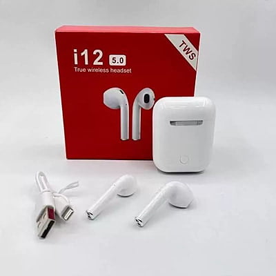 i12 Wireless / Bluetooth In the Ear Airpod with mic i12 Wireless / Bluetooth In the Ear Airpod with mic