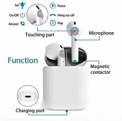 i12 Wireless / Bluetooth In the Ear Airpod with mic i12 Wireless / Bluetooth In the Ear Airpod with mic