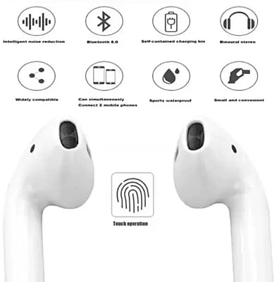i12 Wireless / Bluetooth In the Ear Airpod with mic i12 Wireless / Bluetooth In the Ear Airpod with mic