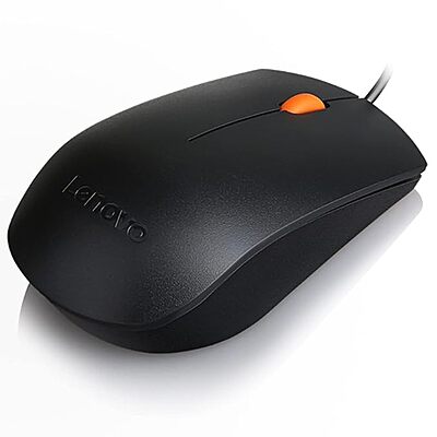 Lenovo 300 Wired Plug & Play USB Mouse, High Resolution 1600 DPI Optical Sensor, 3-Button Design with clickable Scroll Wheel, Ambidextrous, Ergonomic Lenovo 300 Wired Plug & Play USB Mouse, High Resolution 1600 DPI Optical Sensor, 3-Button Design with clickable Scroll Wheel, Ambidextrous, Ergonomic