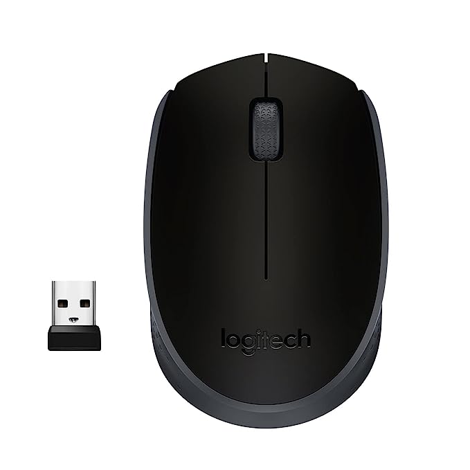 Logitech B170 Wireless Mouse, 2.4 GHz with USB Nano Receiver, Optical Tracking, 12-Months Battery Life, Ambidextrous, PC/Mac/Laptop - Black Logitech B170 Wireless Mouse, 2.4 GHz with USB Nano Receiver, Optical Tracking, 12-Months Battery Life, Ambidextrous, PC/Mac/Laptop - Black