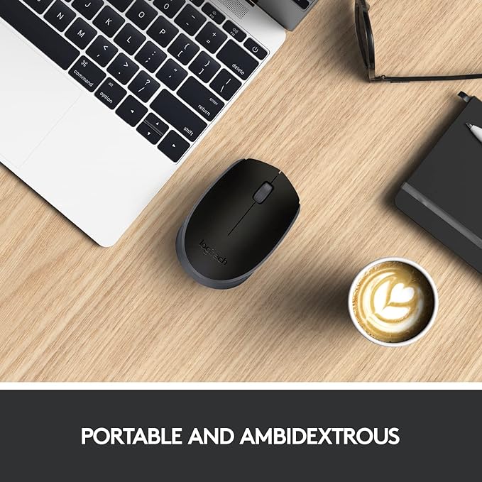 Logitech B170 Wireless Mouse, 2.4 GHz with USB Nano Receiver, Optical Tracking, 12-Months Battery Life, Ambidextrous, PC/Mac/Laptop - Black Logitech B170 Wireless Mouse, 2.4 GHz with USB Nano Receiver, Optical Tracking, 12-Months Battery Life, Ambidextrous, PC/Mac/Laptop - Black