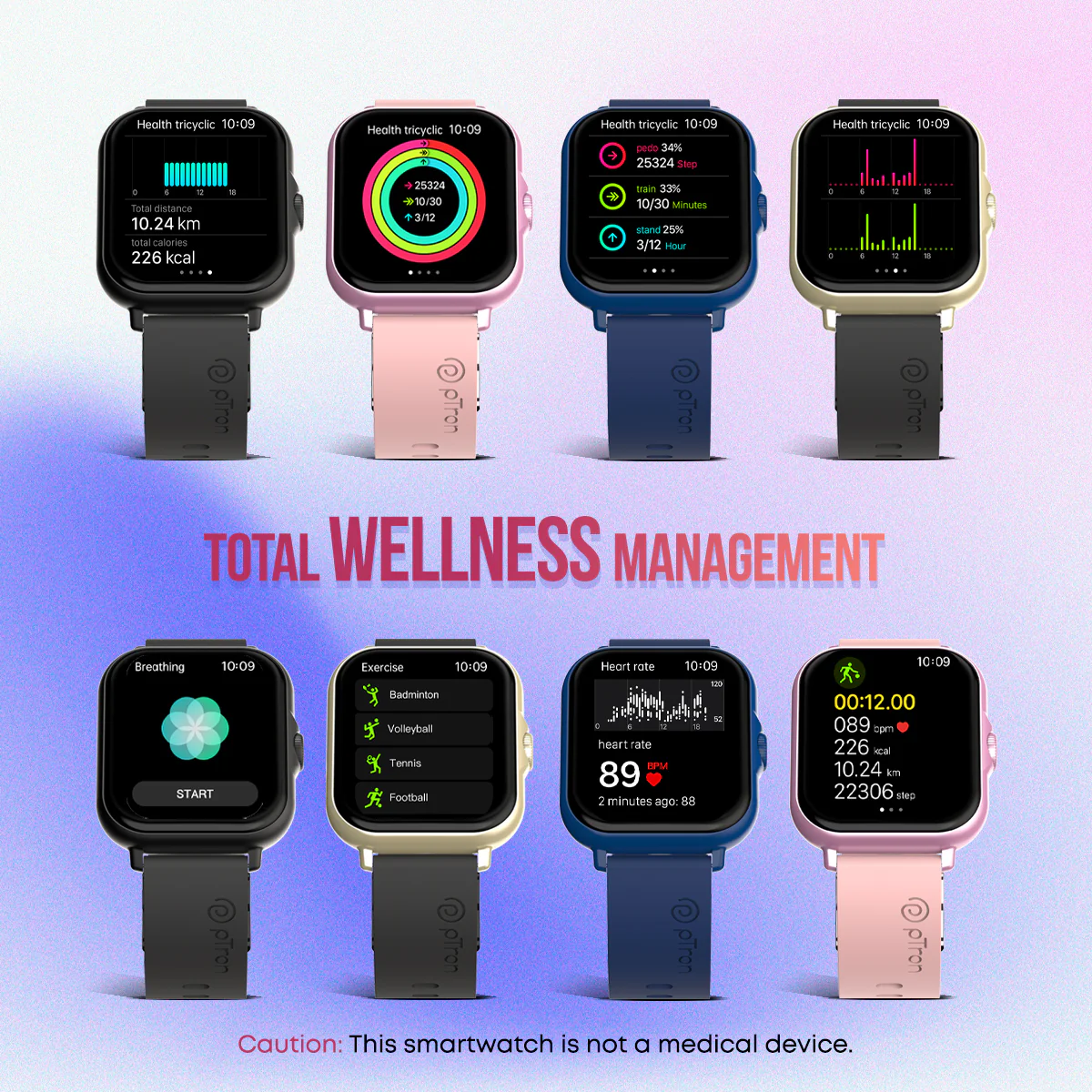Ptron Pulsefit P61 Bluetooth Calling Fitness Smartwatch Ptron Pulsefit P61 Bluetooth Calling Fitness Smartwatch