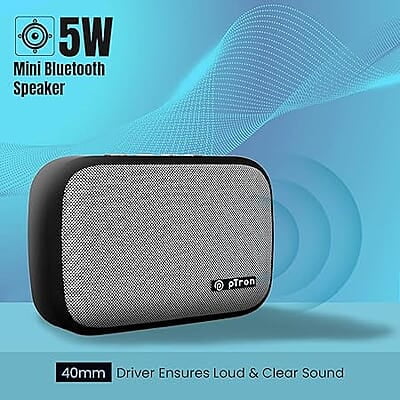 Speaker pTron Musicbot Lite 5W Mini Bluetooth Speaker (Black) Speaker pTron Musicbot Lite 5W Mini Bluetooth Speaker (Black)
