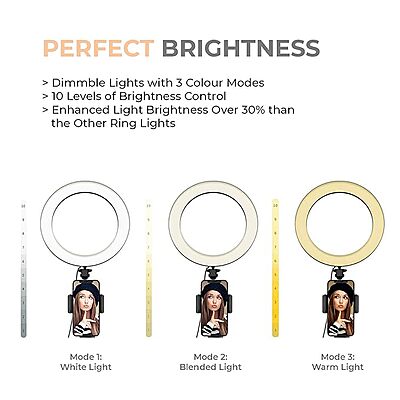 10 Inches Big LED Ring Light for Camera, Phone tiktok YouTube Video Shooting and Makeup, 10" inch Ring Light 10 Inches Big LED Ring Light for Camera, Phone tiktok YouTube Video Shooting and Makeup, 10" inch Ring Light
