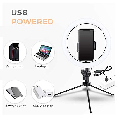 10 Inches Big LED Ring Light for Camera, Phone tiktok YouTube Video Shooting and Makeup, 10" inch Ring Light 10 Inches Big LED Ring Light for Camera, Phone tiktok YouTube Video Shooting and Makeup, 10" inch Ring Light