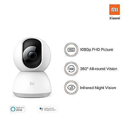 Camera Xiaomi MJSXJ05CM 360 Degree 1080p HD Wired Dome Camera No (1, White)