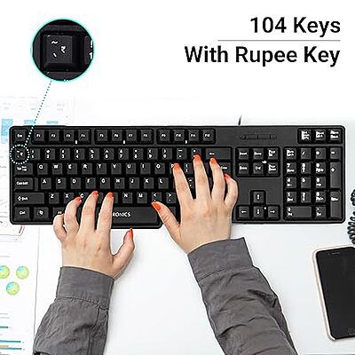 ZEBRONICS JUDWAA 880 Wired USB Keyboard & Mouse Combo, Plug & Play, 105 +12 Integrated Multimedia Keys, 3 Button Mouse, 1000 DPI, High Precision, Advanced Optical Sensor ZEBRONICS JUDWAA 880 Wired USB Keyboard & Mouse Combo, Plug & Play, 105 +12 Integrated Multimedia Keys, 3 Button Mouse, 1000 DPI, High Precision, Advanced Optical Sensor